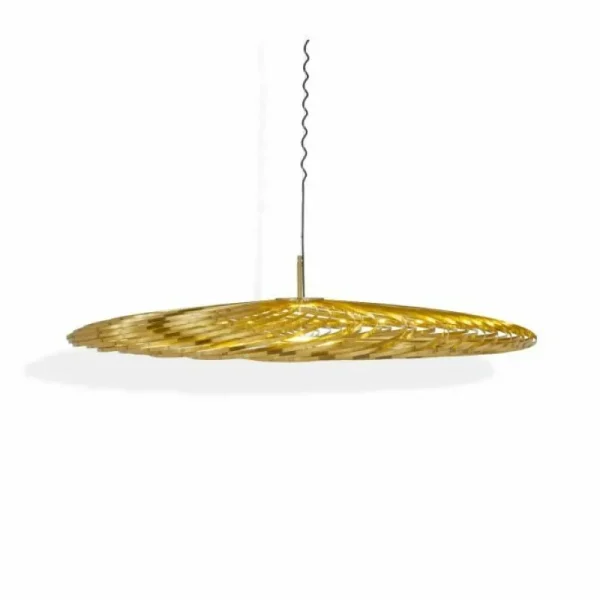 Louis Poulsen Deckenleuchten-Tom Dixon Spring LED-Pendelleuchte, groß, Messing