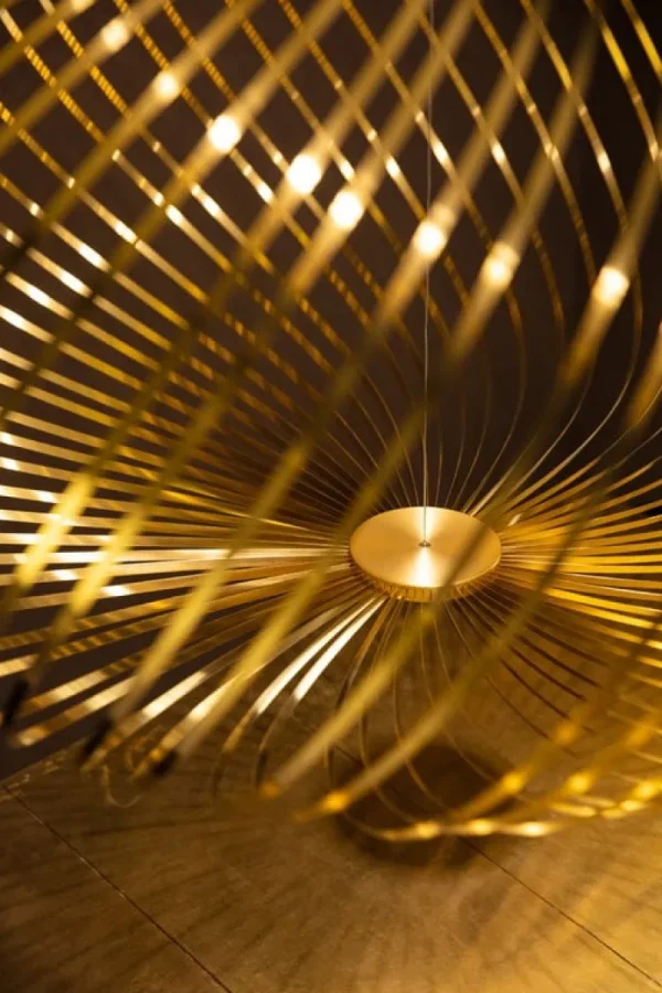 Nemo Lighting Deckenleuchten-Tom Dixon Spring LED-Pendelleuchte, mittelgroß, Messing