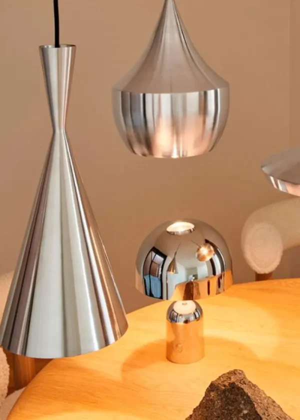 HAY Deckenleuchten-Tom Dixon Unbeaten Tall Pendelleuchte, LED, Aluminium