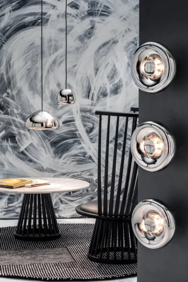 Verpan Deckenleuchten-Tom Dixon Void LED-Pendelleuchte, Edelstahl