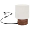 Flos Tischlampen-Tonfisk Design Ilta Tischleuchte, 18 cm, Weiß - Walnuss