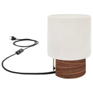 Flos Tischlampen-Tonfisk Design Ilta Tischleuchte, 18 cm, Weiß - Walnuss