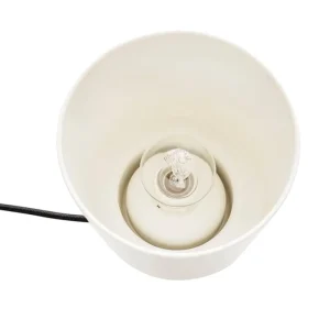 Flos Tischlampen-Tonfisk Design Ilta Tischleuchte, 18 cm, Weiß - Walnuss