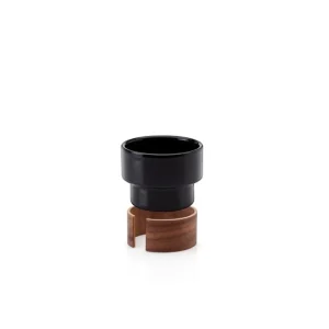 Tonfisk Design Geschirr^Warm Cappuccinotasse, 1,6 dl, 2er-Set, Schwarz - Walnuss