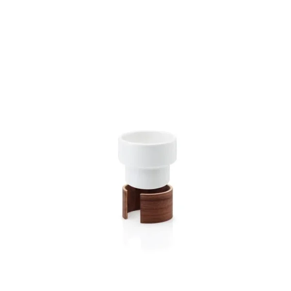 Tonfisk Design Geschirr^Warm Espressotasse, 0,8 dl, 2 Stück, Weiß - Nussbaum