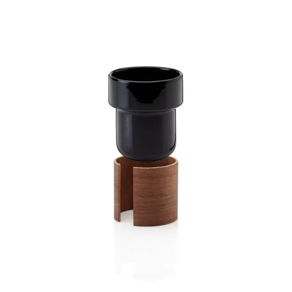 Tonfisk Design Geschirr^Warm Tasse, 2,4 dl, 2 Stück, Schwarz - Walnuss