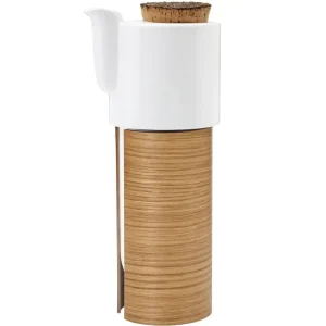 Tonfisk Design Karaffen Und Krüge^Warm Teekanne, 1,1 l, Weiß - Eiche, Korkdeckel