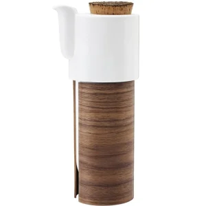 Tonfisk Design Karaffen Und Krüge^Warm Teekanne, 1,1 l, Weiß - Walnuss, Korkdeckel