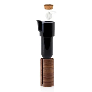 Tonfisk Design Karaffen Und Krüge^Warm Teekanne, 1,1 l, Schwarz - Walnuss, Korkdeckel
