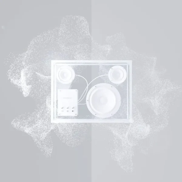 Transparent Unterhaltungselektronik^Speaker, weiß