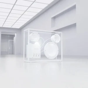 Transparent Unterhaltungselektronik^Speaker, weiß