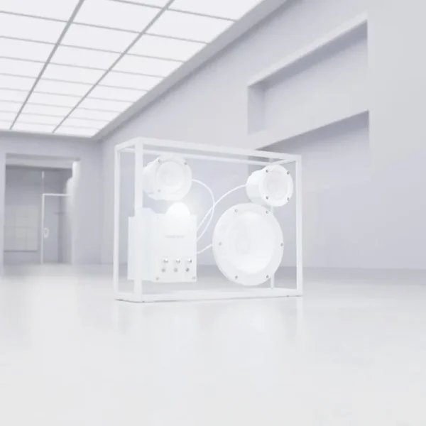Transparent Unterhaltungselektronik^Speaker, weiß