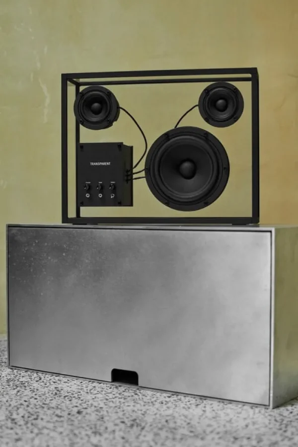 Transparent Unterhaltungselektronik^Speaker, schwarz