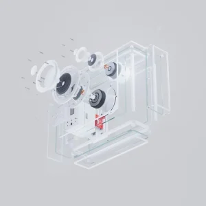Transparent Unterhaltungselektronik^Speaker, weiß