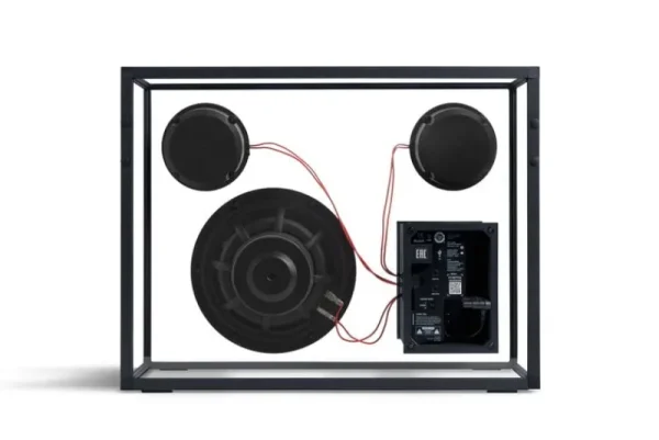Transparent Unterhaltungselektronik^Speaker, schwarz - rot