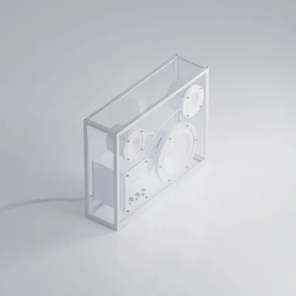 Transparent Unterhaltungselektronik^Speaker, weiß