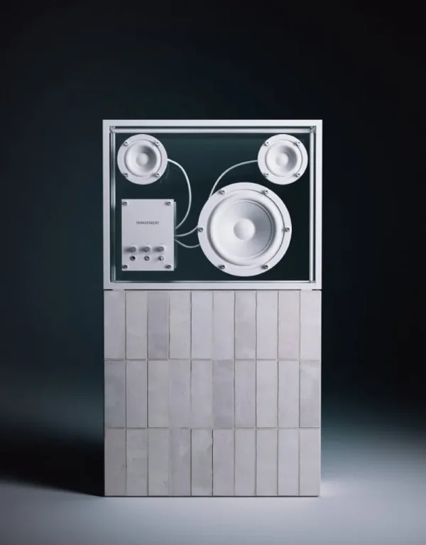 Transparent Unterhaltungselektronik^Speaker, weiß