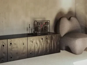 Transparent Unterhaltungselektronik^Speaker, schwarz - rot