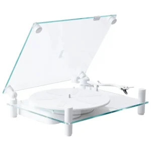 Transparent Unterhaltungselektronik^Turntable, weiß