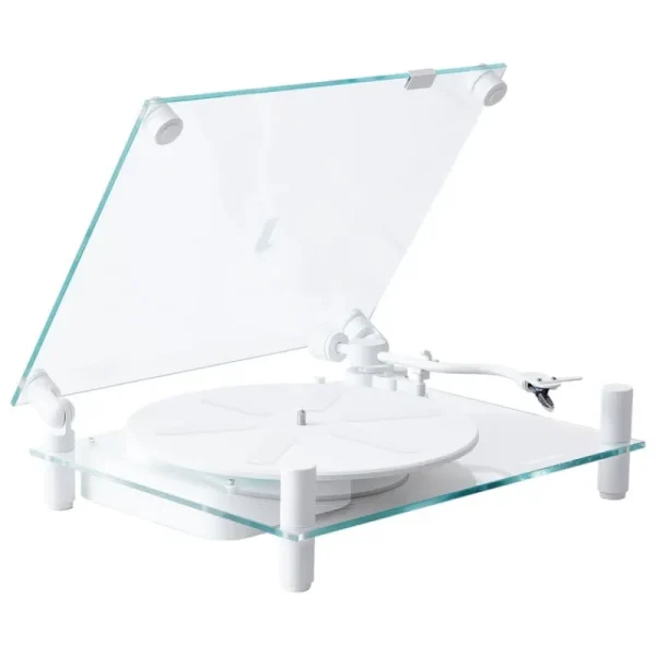 Transparent Unterhaltungselektronik^Turntable, weiß