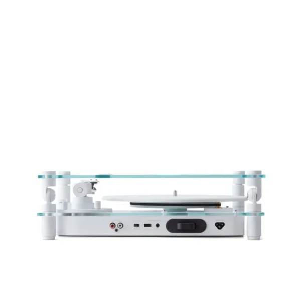 Transparent Unterhaltungselektronik^Turntable, weiß