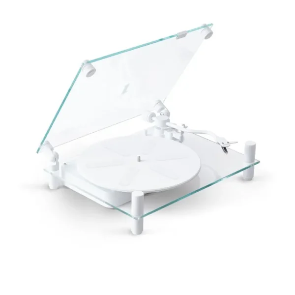 Transparent Unterhaltungselektronik^Turntable, weiß