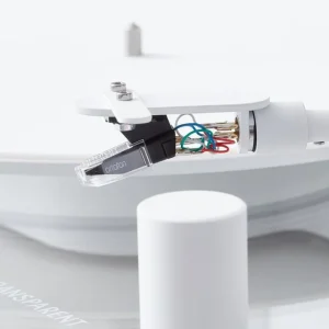 Transparent Unterhaltungselektronik^Turntable, weiß
