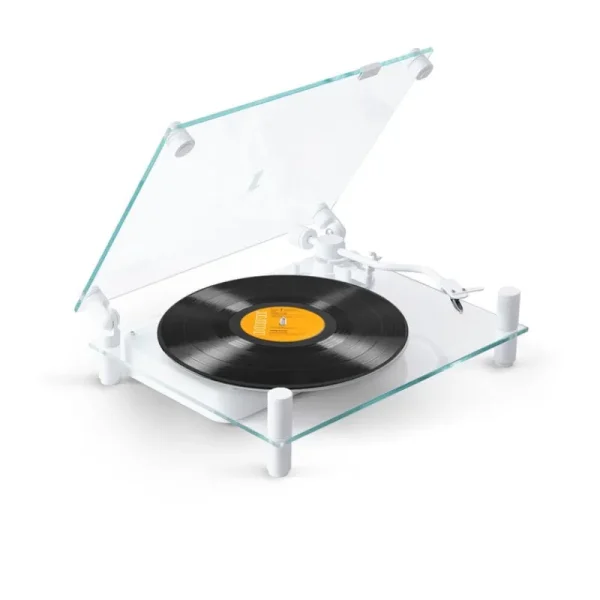 Transparent Unterhaltungselektronik^Turntable, weiß