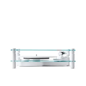 Transparent Unterhaltungselektronik^Turntable, weiß