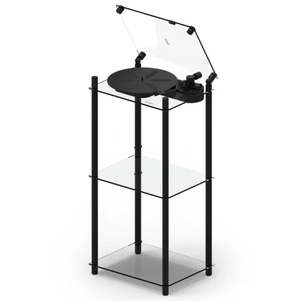 Transparent Unterhaltungselektronik^Turntable Stand, schwarz