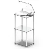 Transparent Unterhaltungselektronik^Turntable Stand, weiß