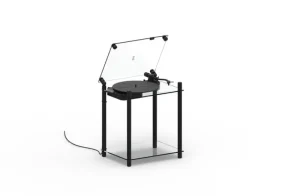 Transparent Unterhaltungselektronik^Turntable Stand, schwarz