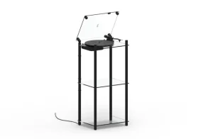 Transparent Unterhaltungselektronik^Turntable Stand, schwarz