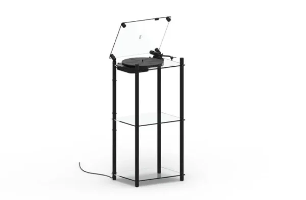 Transparent Unterhaltungselektronik^Turntable Stand, schwarz