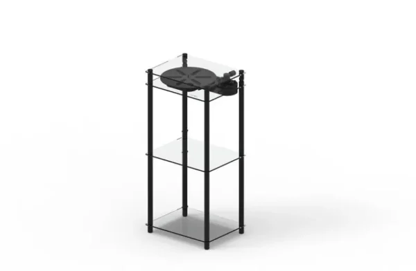 Transparent Unterhaltungselektronik^Turntable Stand, schwarz