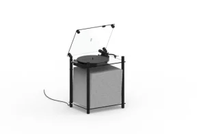 Transparent Unterhaltungselektronik^Turntable Stand, schwarz