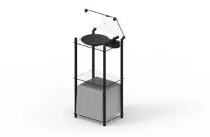 Transparent Unterhaltungselektronik^Turntable Stand, schwarz