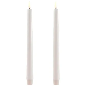 Klong Kerzen Und Kerzenhalter-Uyuni Lighting LED-Spitzkerze, 25 cm, 2 Stück, Vanillegelb