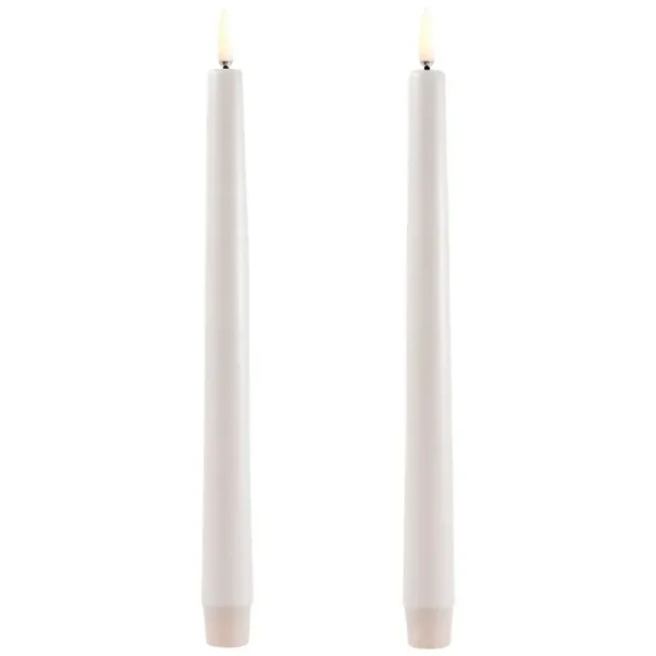 Klong Kerzen Und Kerzenhalter-Uyuni Lighting LED-Spitzkerze, 25 cm, 2 Stück, Vanillegelb