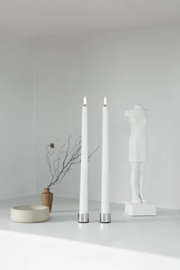 Collaboratorio Kerzen Und Kerzenhalter-Uyuni Lighting LED-Spitzkerze, 32 cm, 2 Stück, Weiß