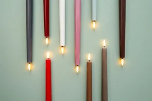 Klong Kerzen Und Kerzenhalter-Uyuni Lighting LED-Spitzkerze, 25 cm, 2 Stück, Vanillegelb