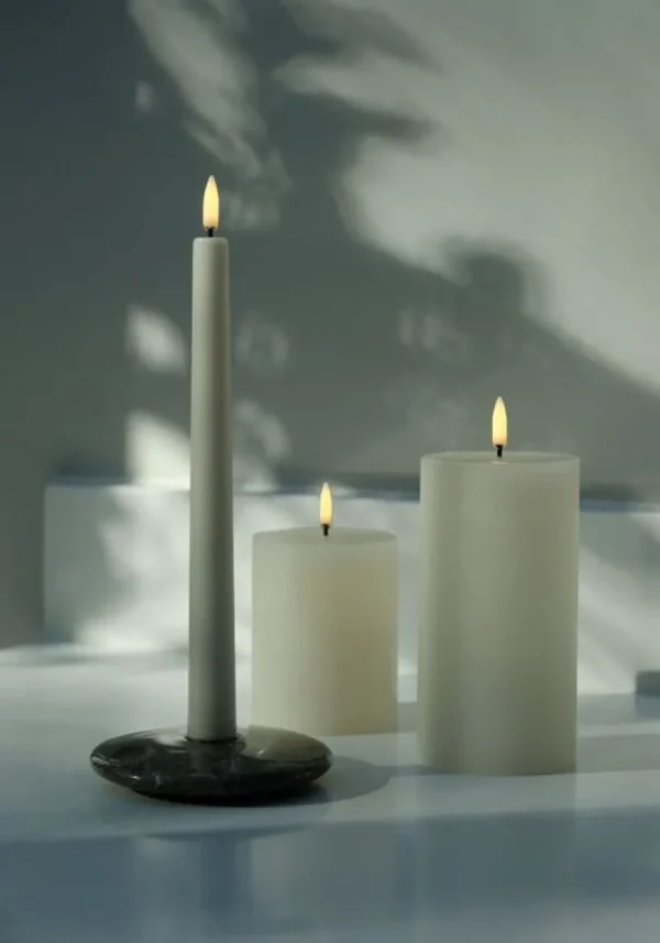 Klong Kerzen Und Kerzenhalter-Uyuni Lighting LED-Spitzkerze, 25 cm, 2 Stück, Vanillegelb