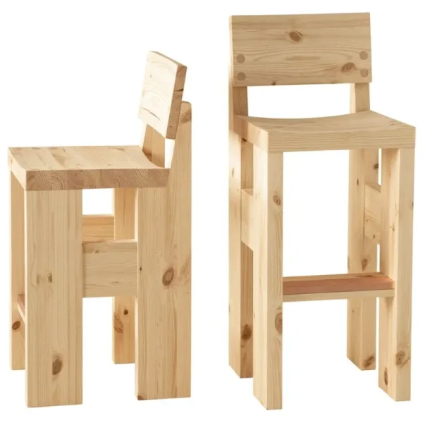 Woud Sitzgelegenheiten-Vaarnii 001 Barhocker, 65 cm, Kiefer