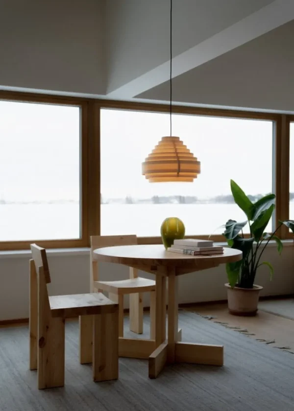Normann Copenhagen Deckenleuchten-Vaarnii 1001 Hans Pendelleuchte, 38 cm, Kiefer