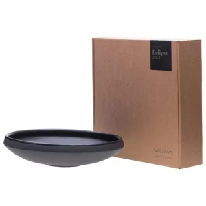 Vaidava Ceramics Geschirr^Eclipse Schale, 1,1 l, Schwarz