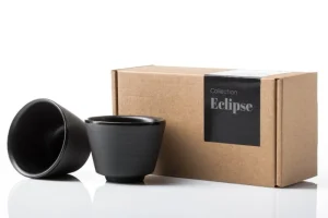 Vaidava Ceramics Geschirr^Eclipse Espressotasse, 2 Stück, schwarz