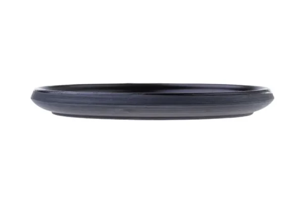 Vaidava Ceramics Geschirr^Eclipse Speiseteller, 22 cm, schwarz