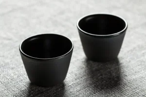 Vaidava Ceramics Geschirr^Eclipse Espressotasse, 2 Stück, schwarz