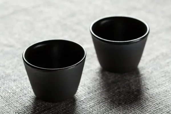 Vaidava Ceramics Geschirr^Eclipse Espressotasse, 2 Stück, schwarz