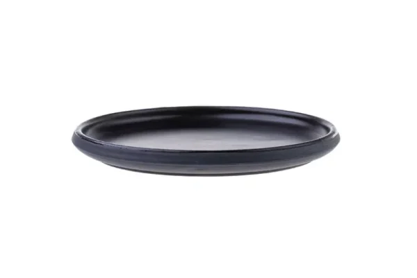 Vaidava Ceramics Geschirr^Eclipse Speiseteller, 22 cm, schwarz